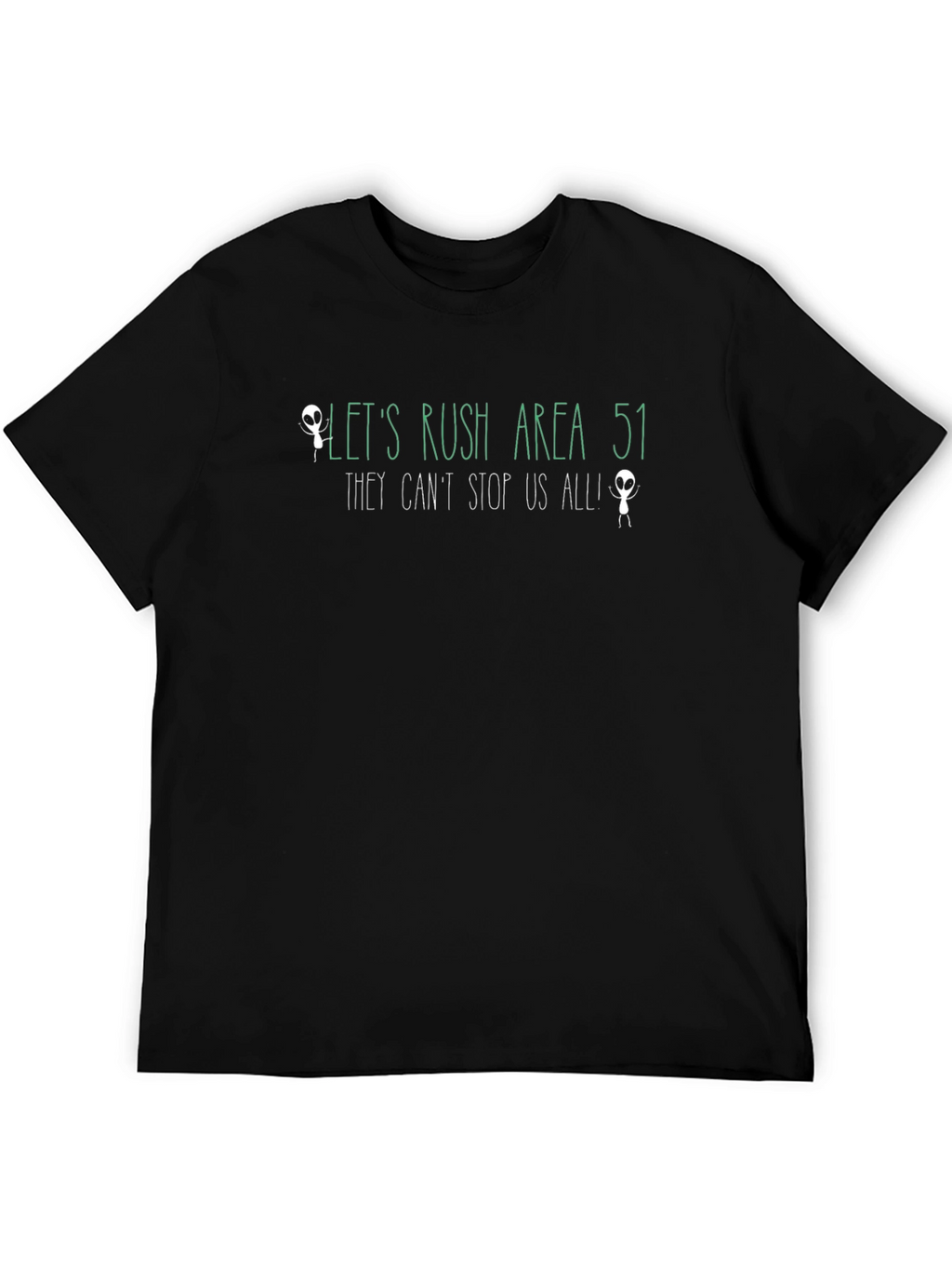 Lets Rush Area 51 Alien Graphic T-Shirt