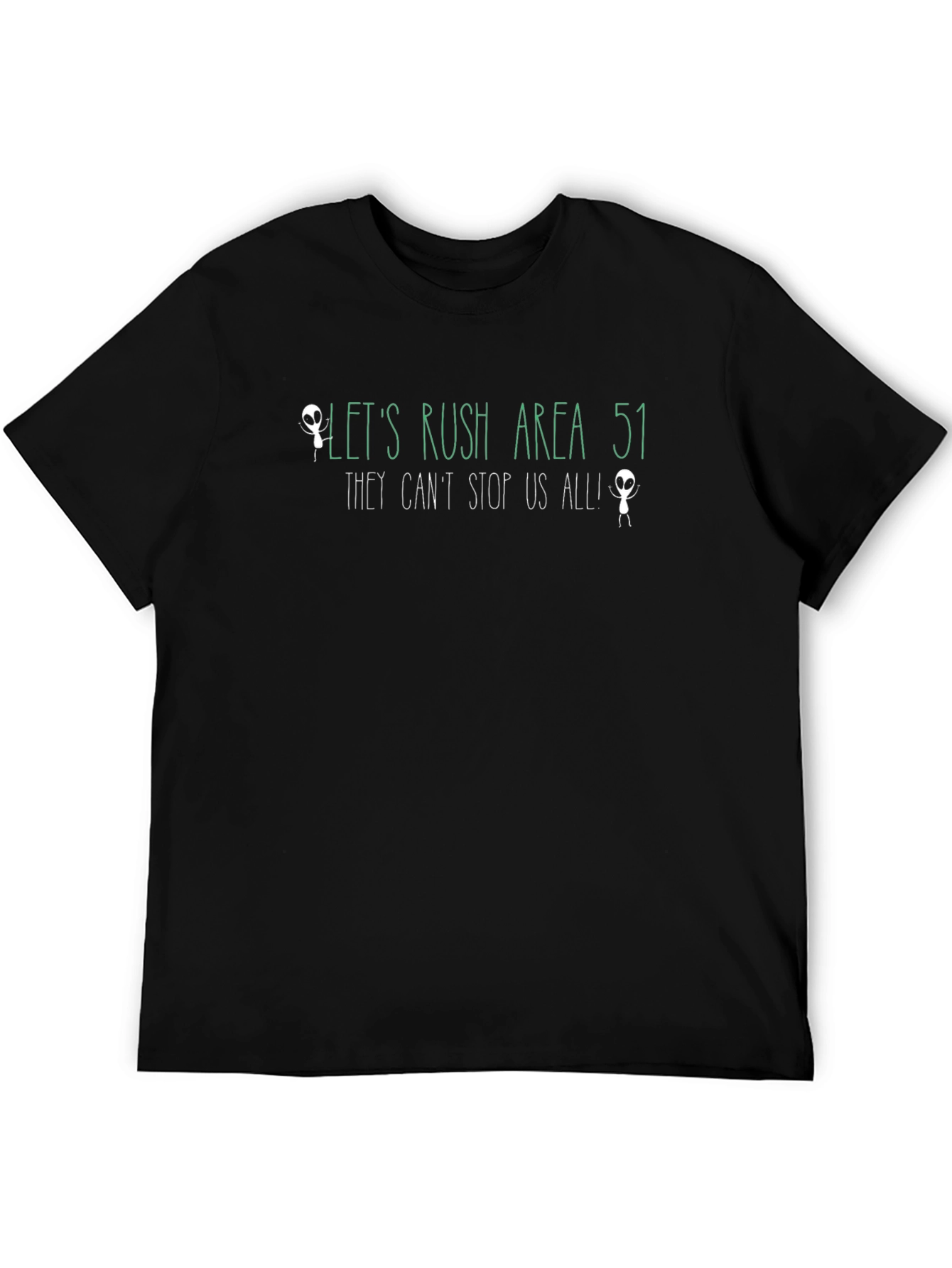 Lets Rush Area 51 Alien Graphic T-Shirt