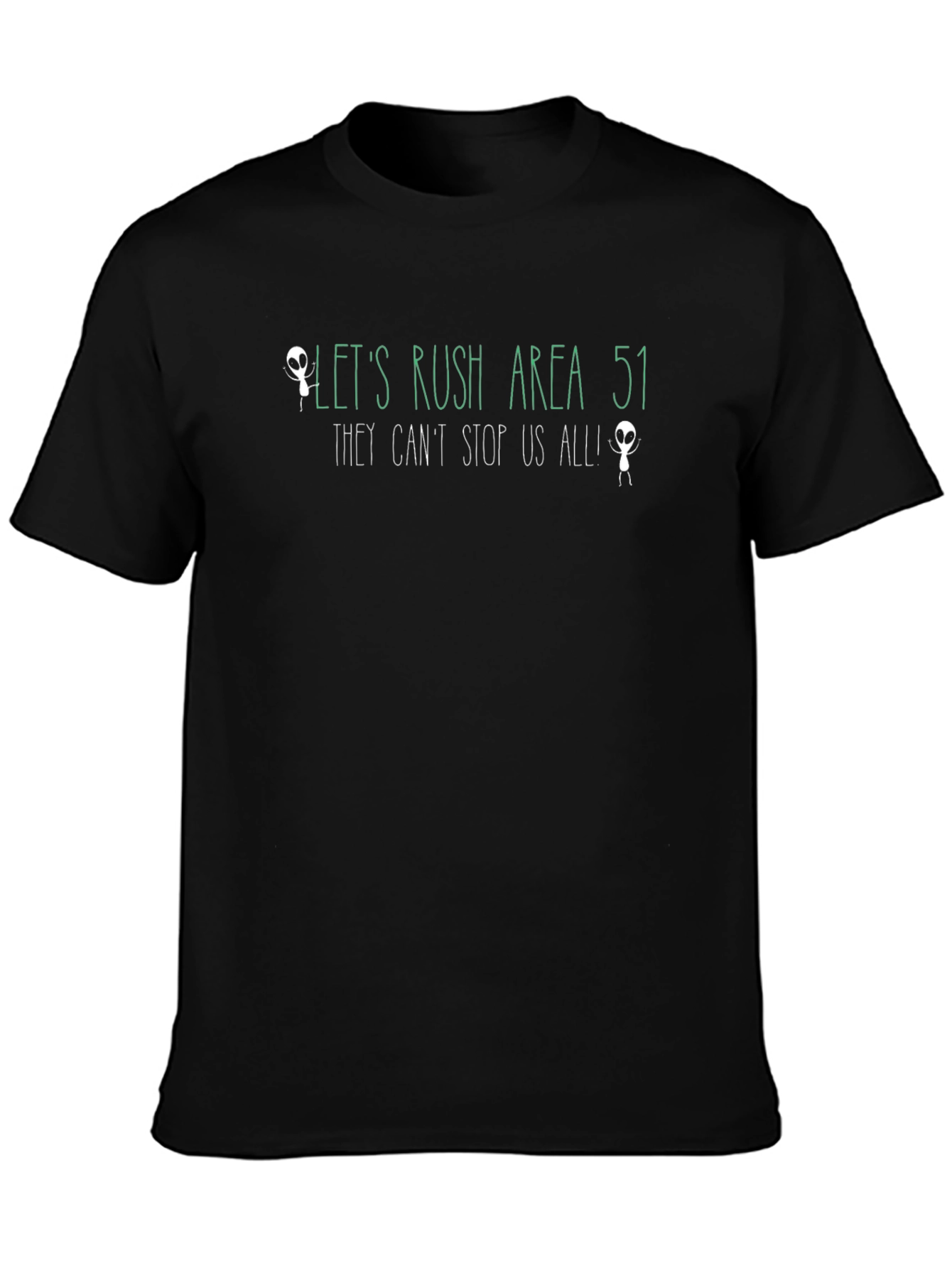 Lets Rush Area 51 Alien Graphic T-Shirt