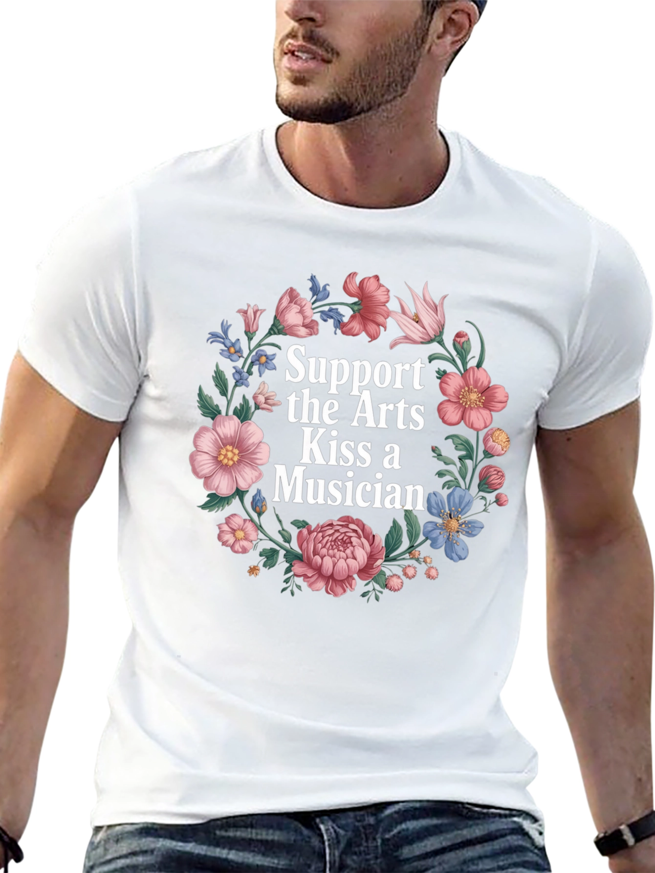 Support the Arts Floral Graphic Tee