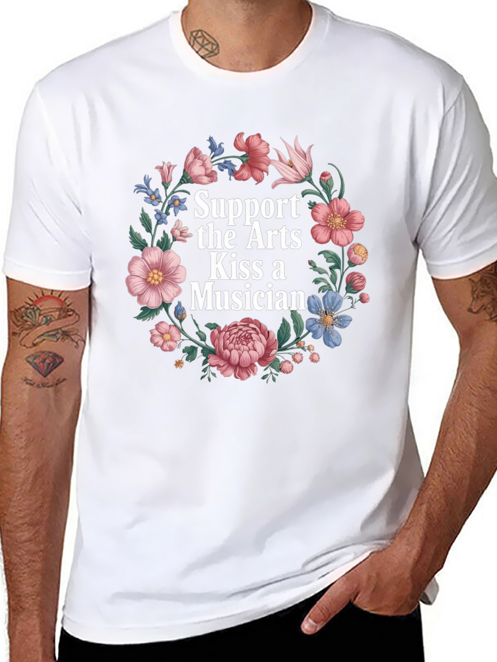 Support the Arts Floral Graphic Tee