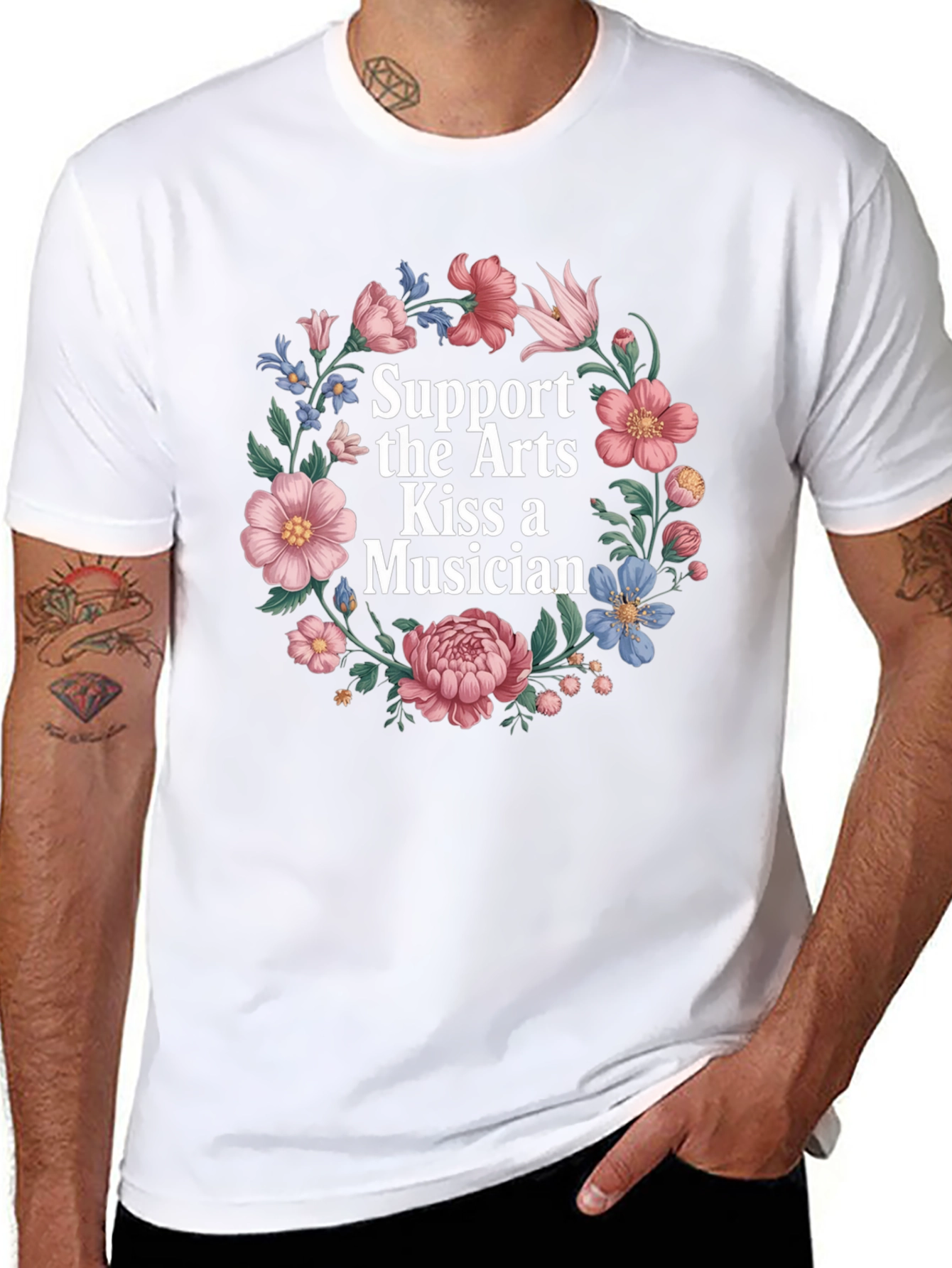 Support the Arts Floral Graphic Tee