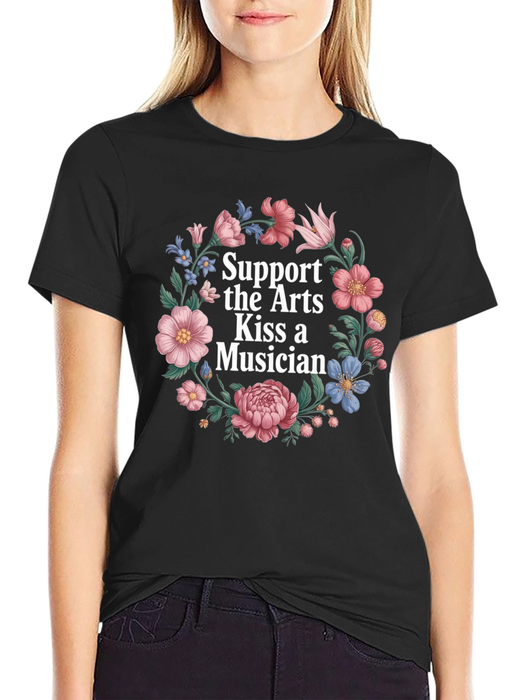Support the Arts Floral Graphic Tee