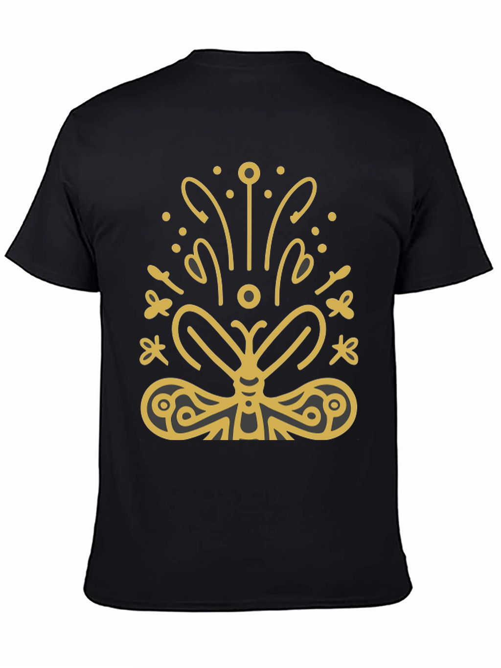Butterfly Graphic Tee - Stylish Black T-Shirt