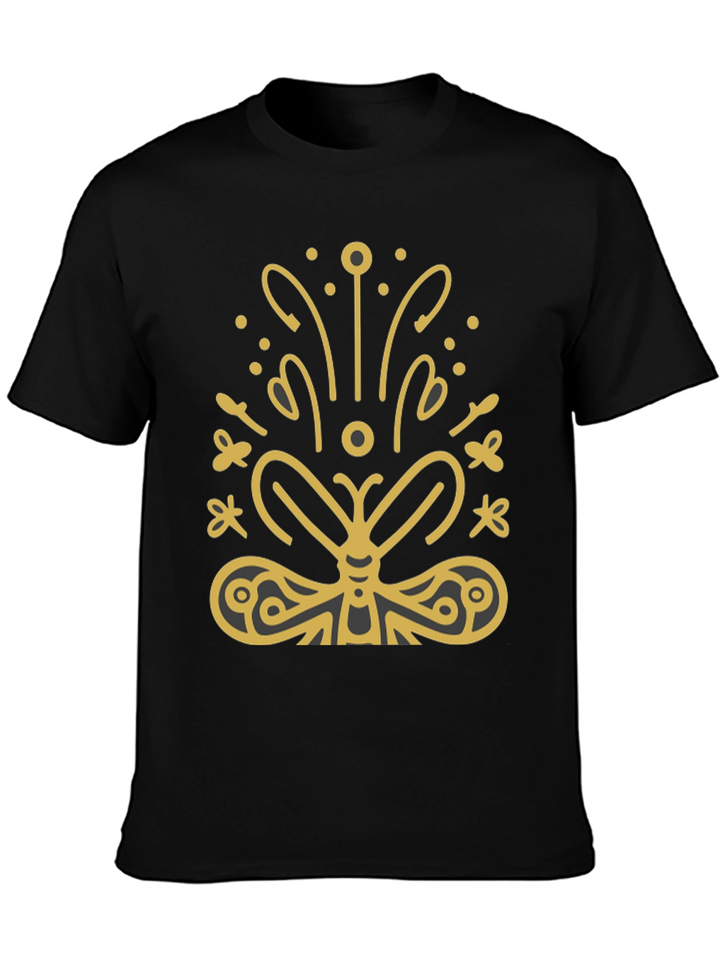 Butterfly Graphic Tee - Stylish Black T-Shirt