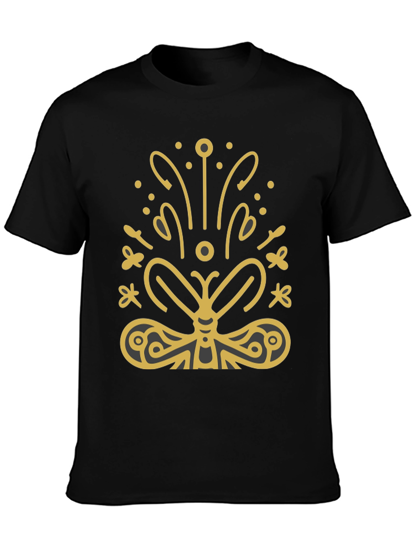 Butterfly Graphic Tee - Stylish Black T-Shirt