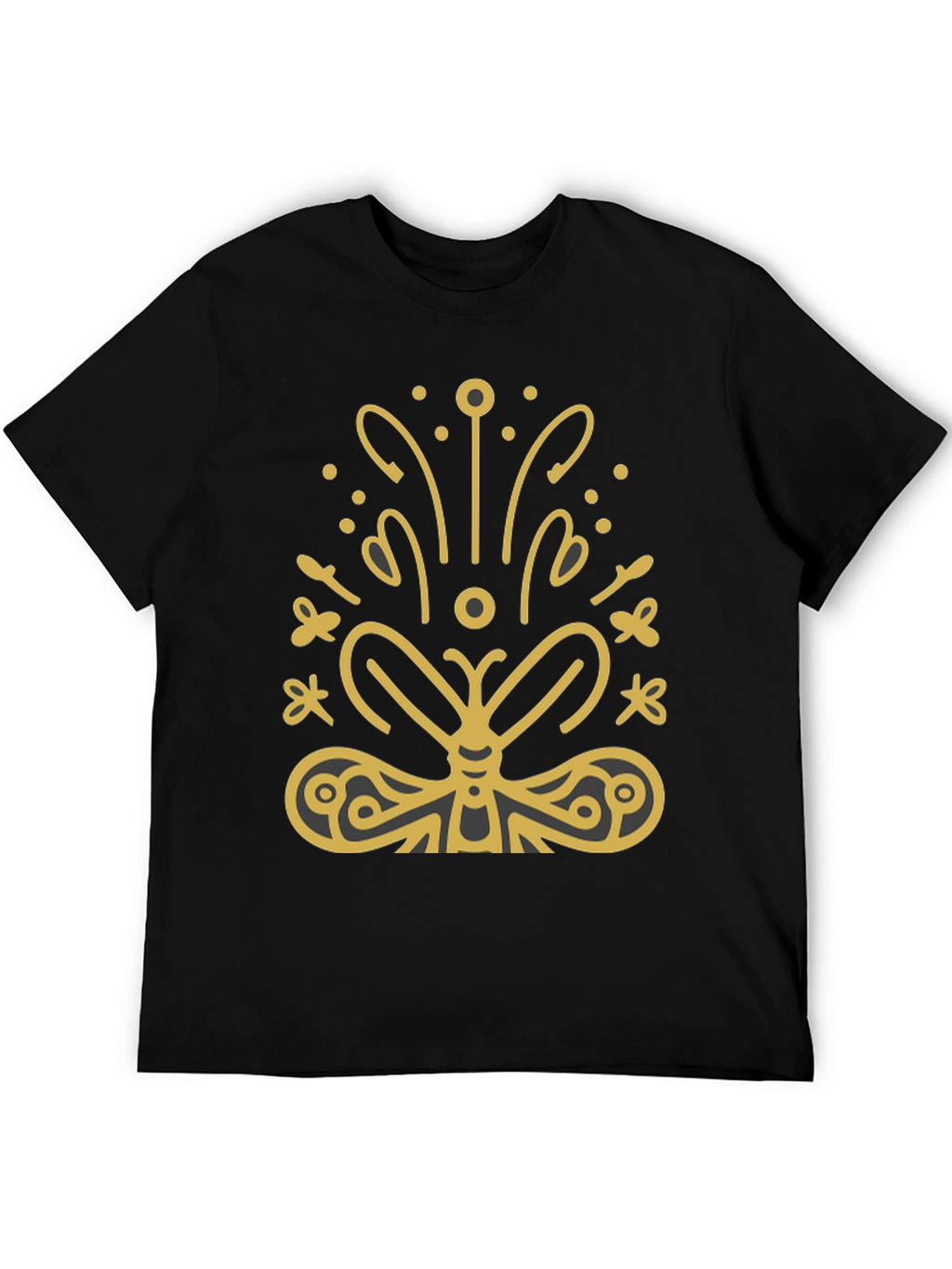Butterfly Graphic Tee - Stylish Black T-Shirt