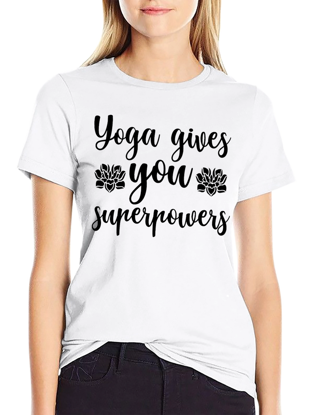 Yoga Superpowers Black T-Shirt