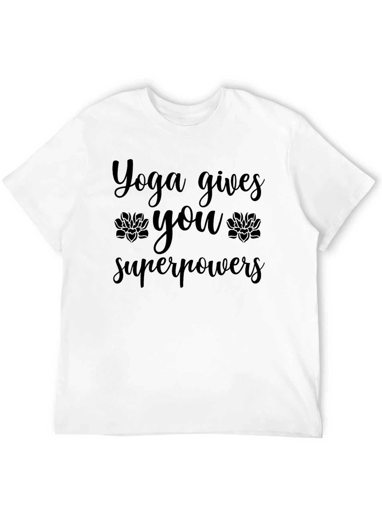 Yoga Superpowers Black T-Shirt