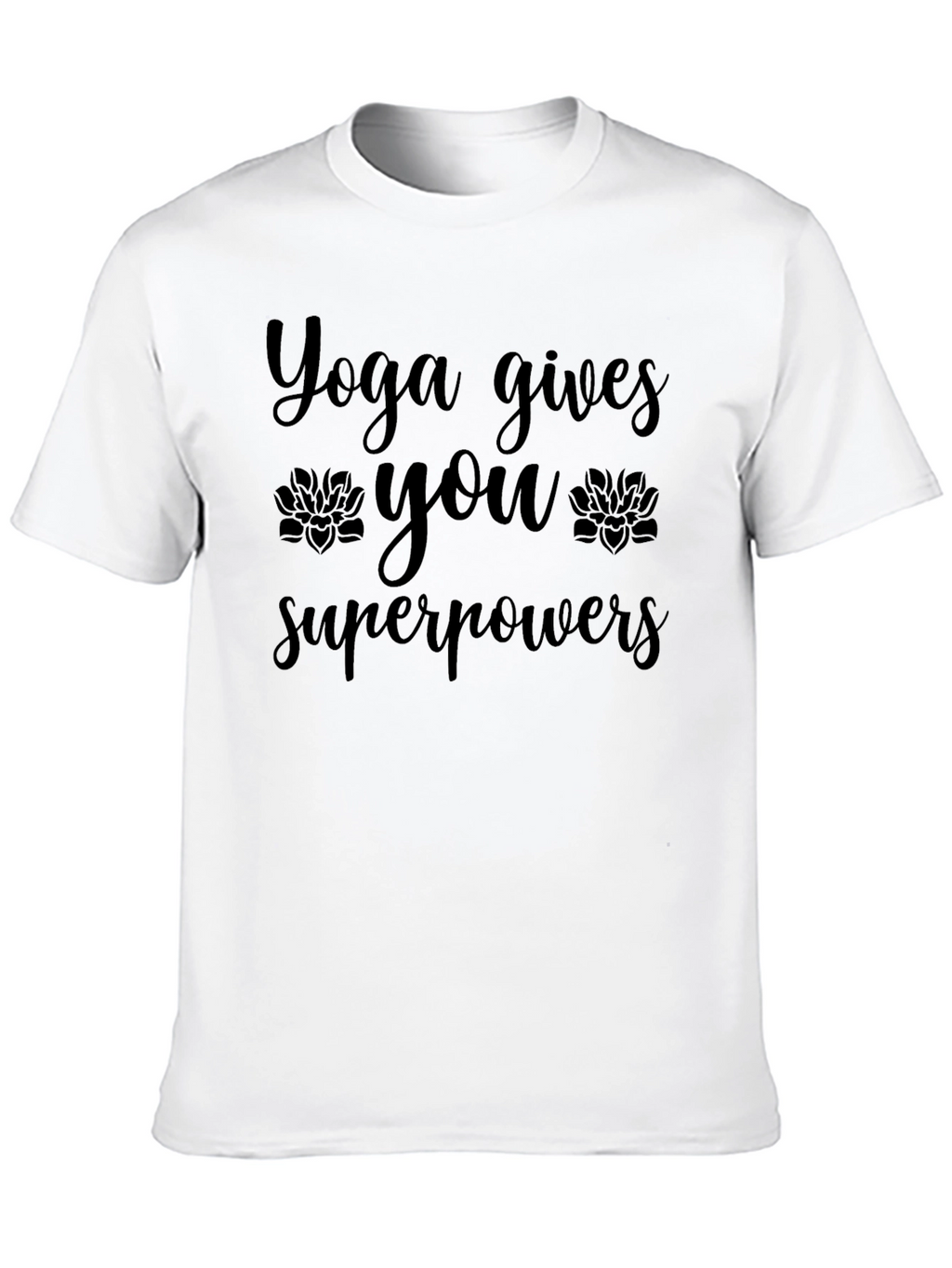 Yoga Superpowers Black T-Shirt