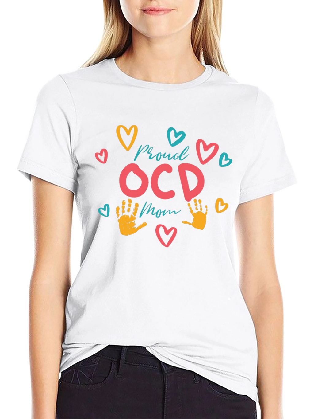Proud OCD Mom T-Shirt - Black