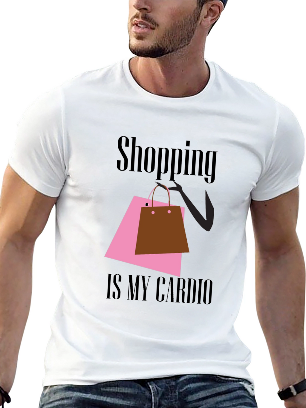 Shopping is My Cardio Black T-Shirt