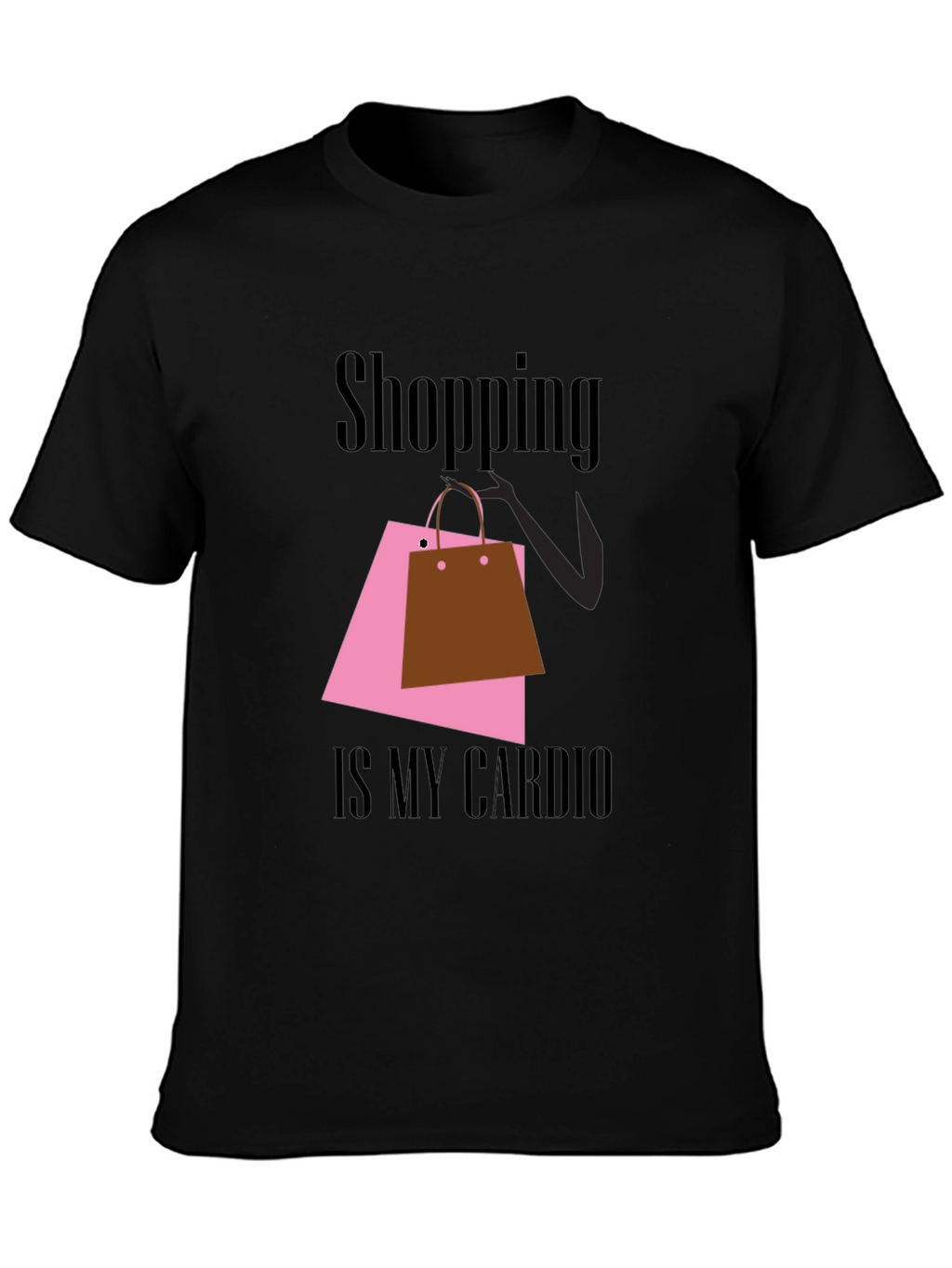 Shopping is My Cardio Black T-Shirt