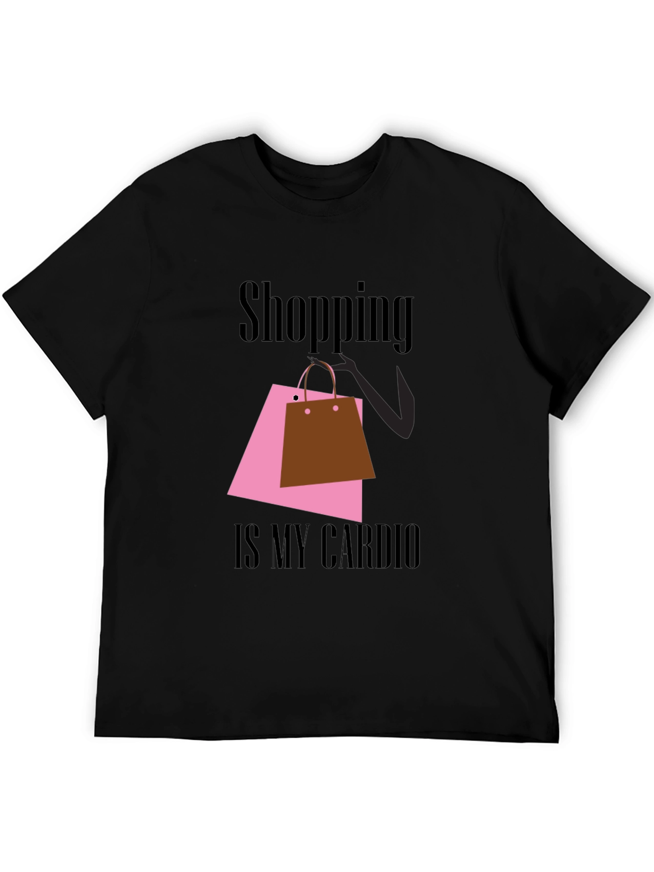 Shopping is My Cardio Black T-Shirt