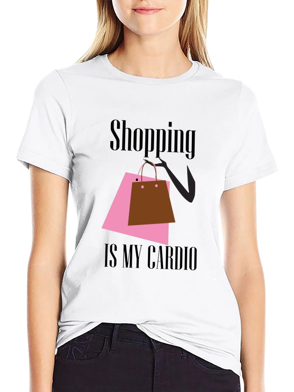 Shopping is My Cardio Black T-Shirt