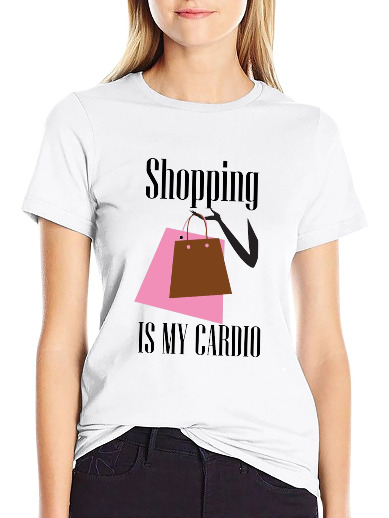 Shopping is My Cardio Black T-Shirt