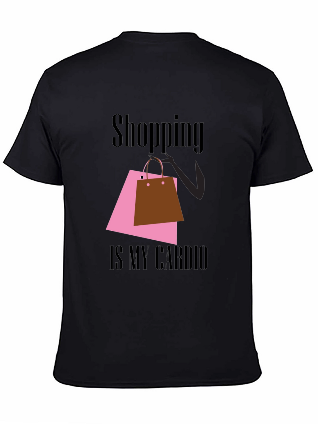 Shopping is My Cardio Black T-Shirt
