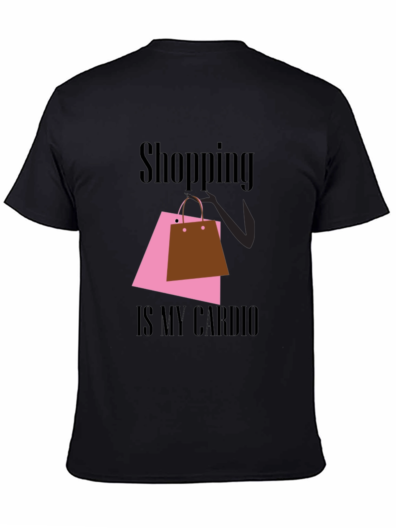 Shopping is My Cardio Black T-Shirt