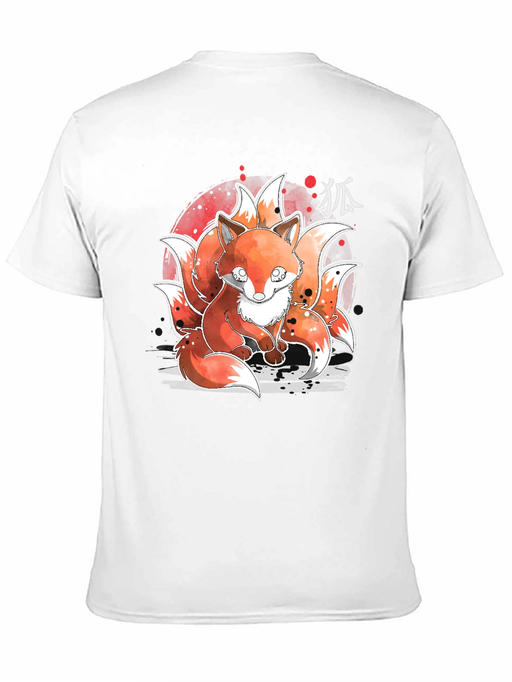 Nine-Tailed Fox Graphic Tee - Japanese Anime Design
