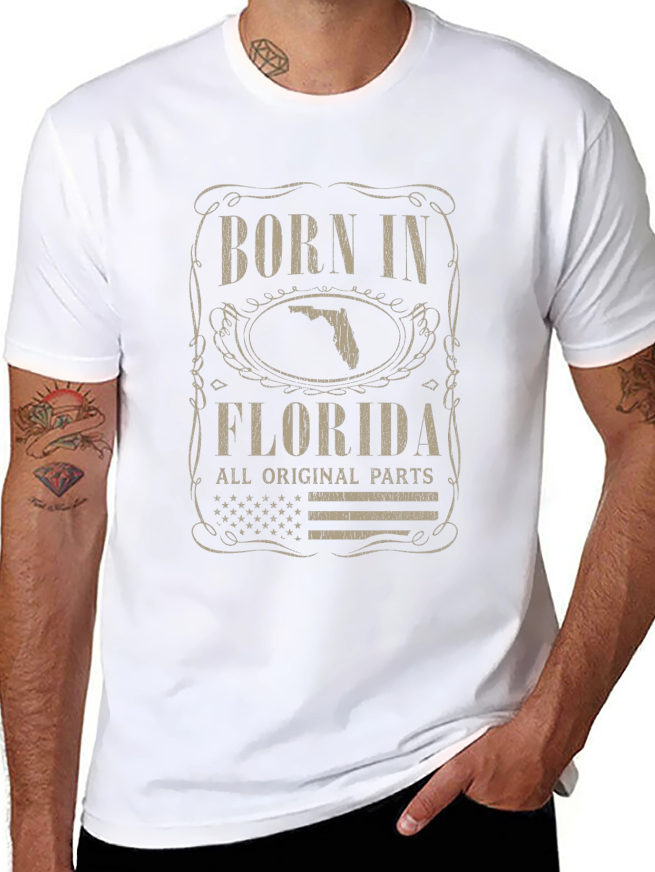 Born In Florida All Original Parts T-Shirt