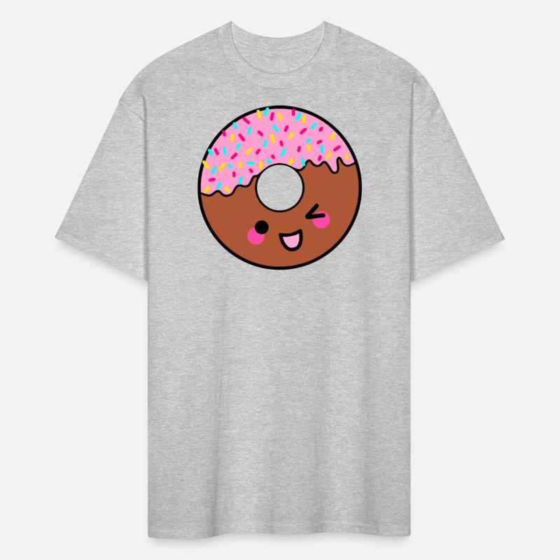 Cute happy sassy winking Kawaii donut cartoon