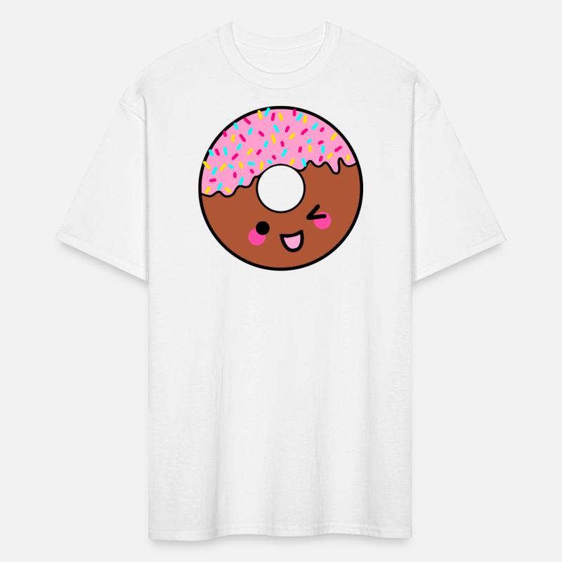 Cute happy sassy winking Kawaii donut cartoon
