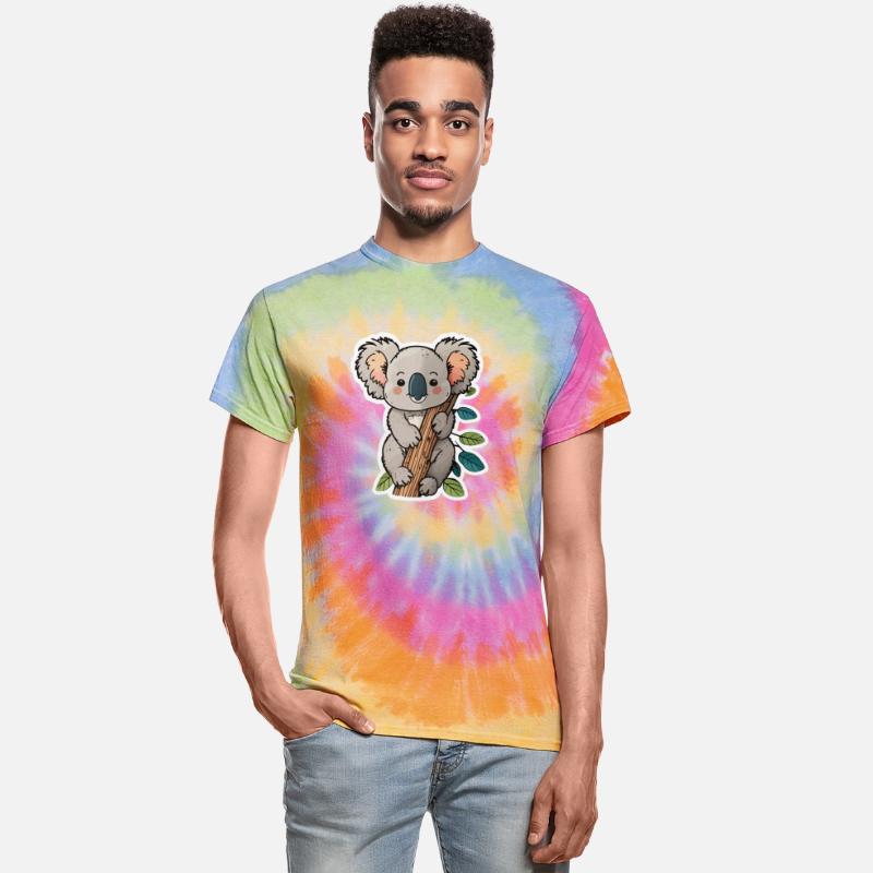Cute tree hugging koala bear