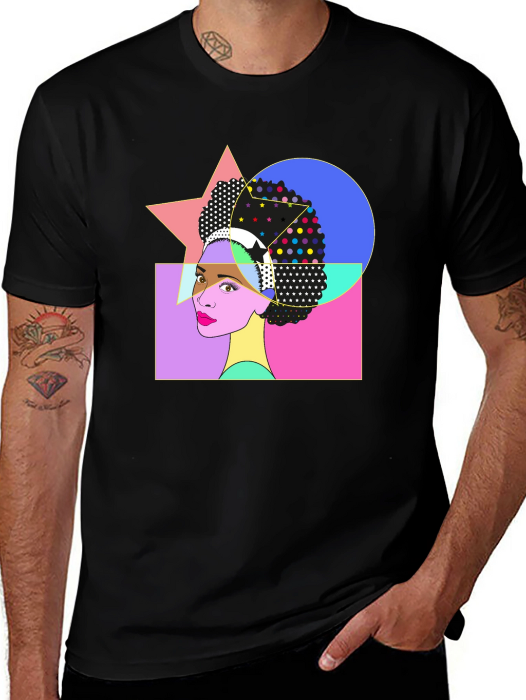 Retro Pop Art Afro Graphic Tee