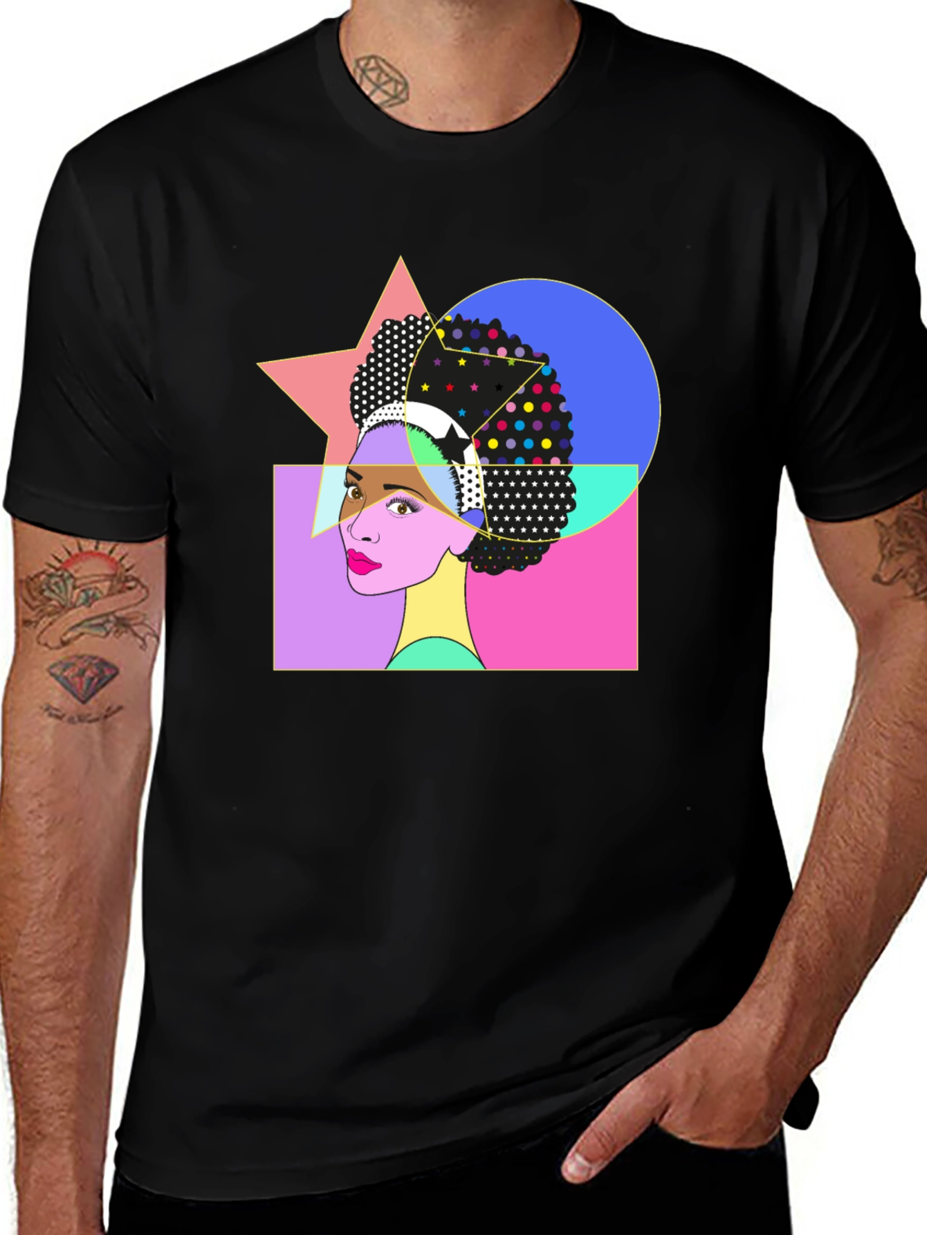 Retro Pop Art Afro Graphic Tee