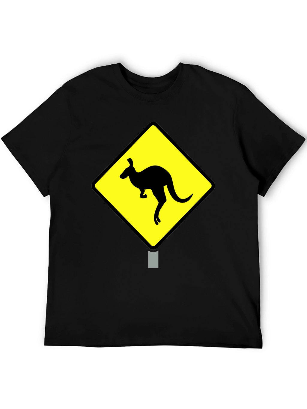 Kangaroo Crossing Black T-Shirt