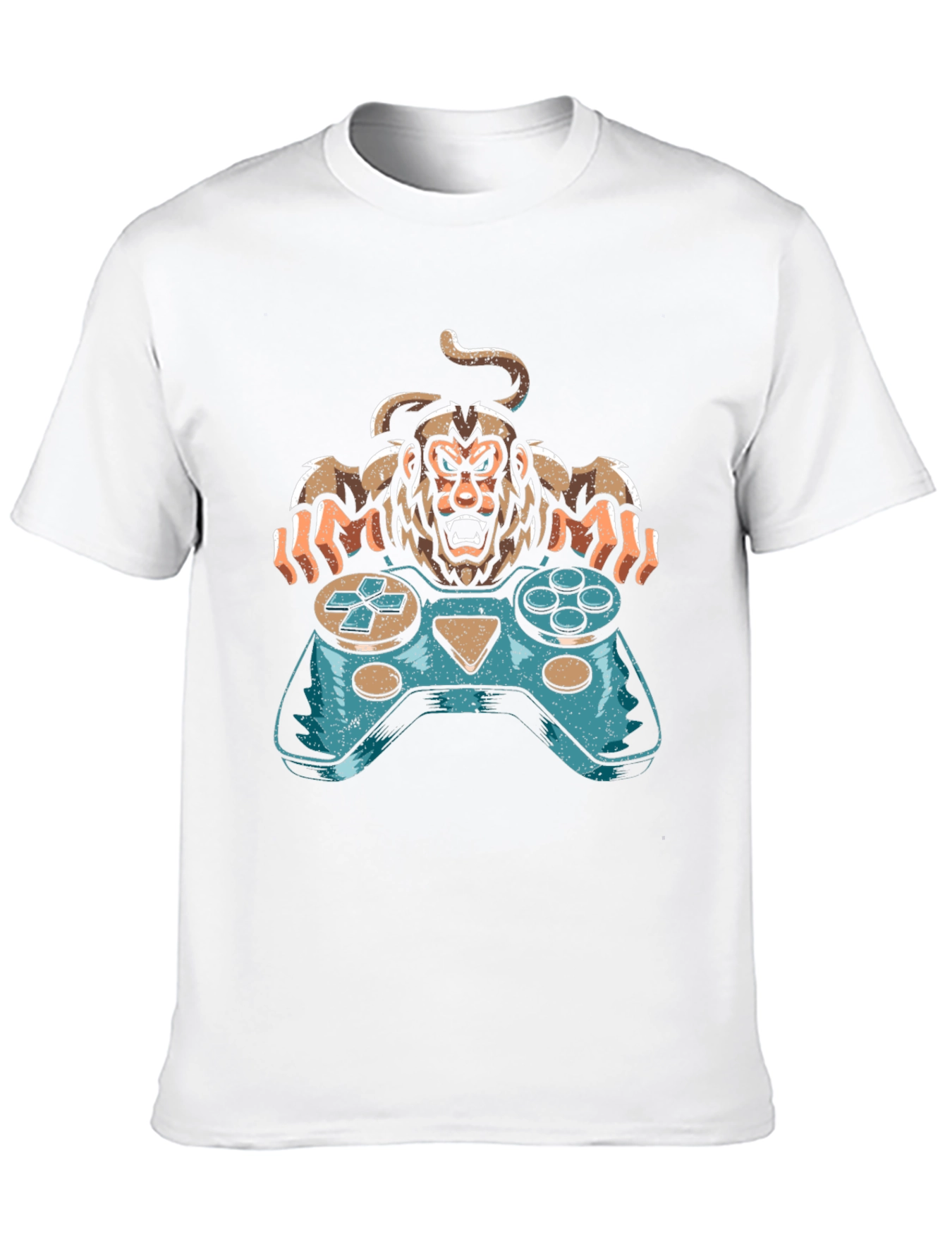 Gamer Monkey Graphic Tee - Cool Console Design