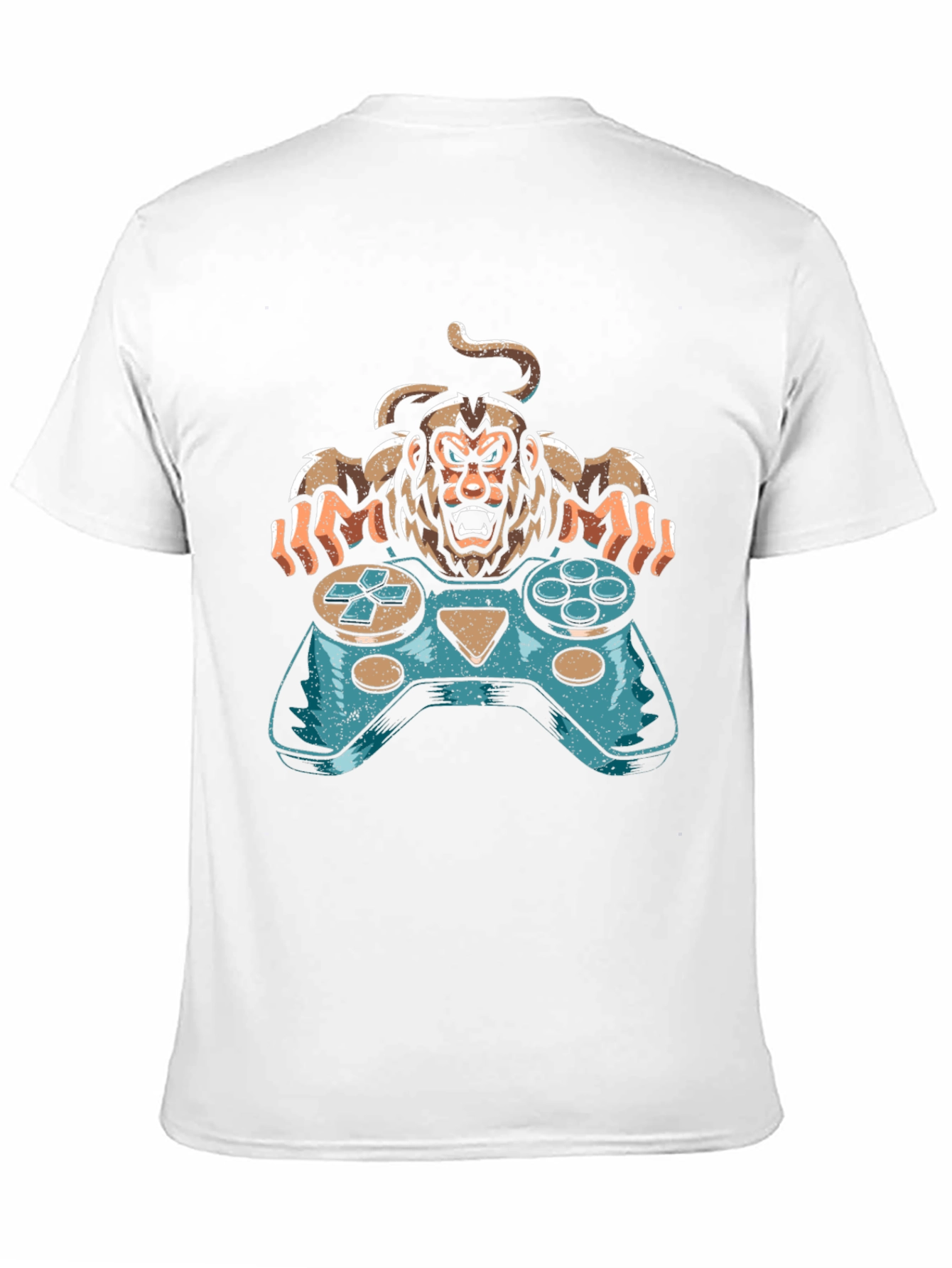 Gamer Monkey Graphic Tee - Cool Console Design