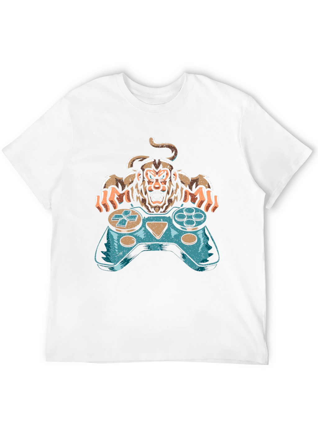 Gamer Monkey Graphic Tee - Cool Console Design