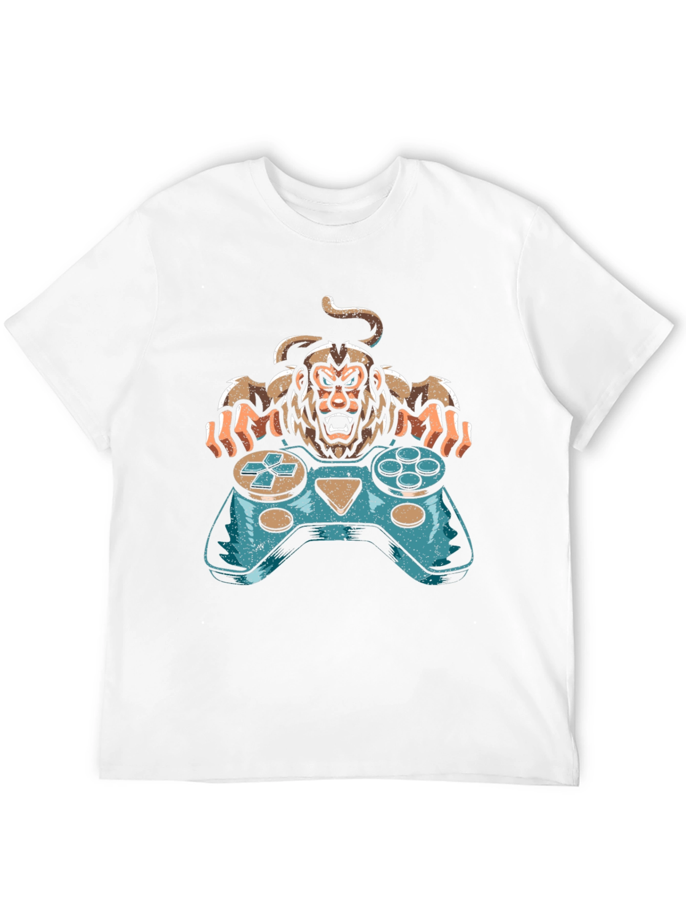 Gamer Monkey Graphic Tee - Cool Console Design