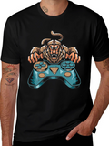 Gamer Monkey Graphic Tee - Cool Console Design