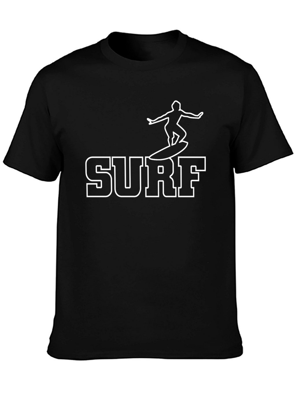 Surf Graphic T-Shirt - Black Cotton Tee