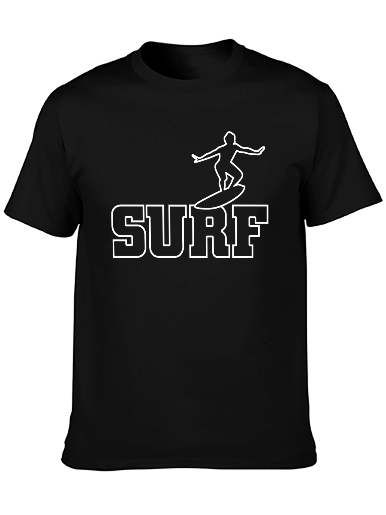 Surf Graphic T-Shirt - Black Cotton Tee