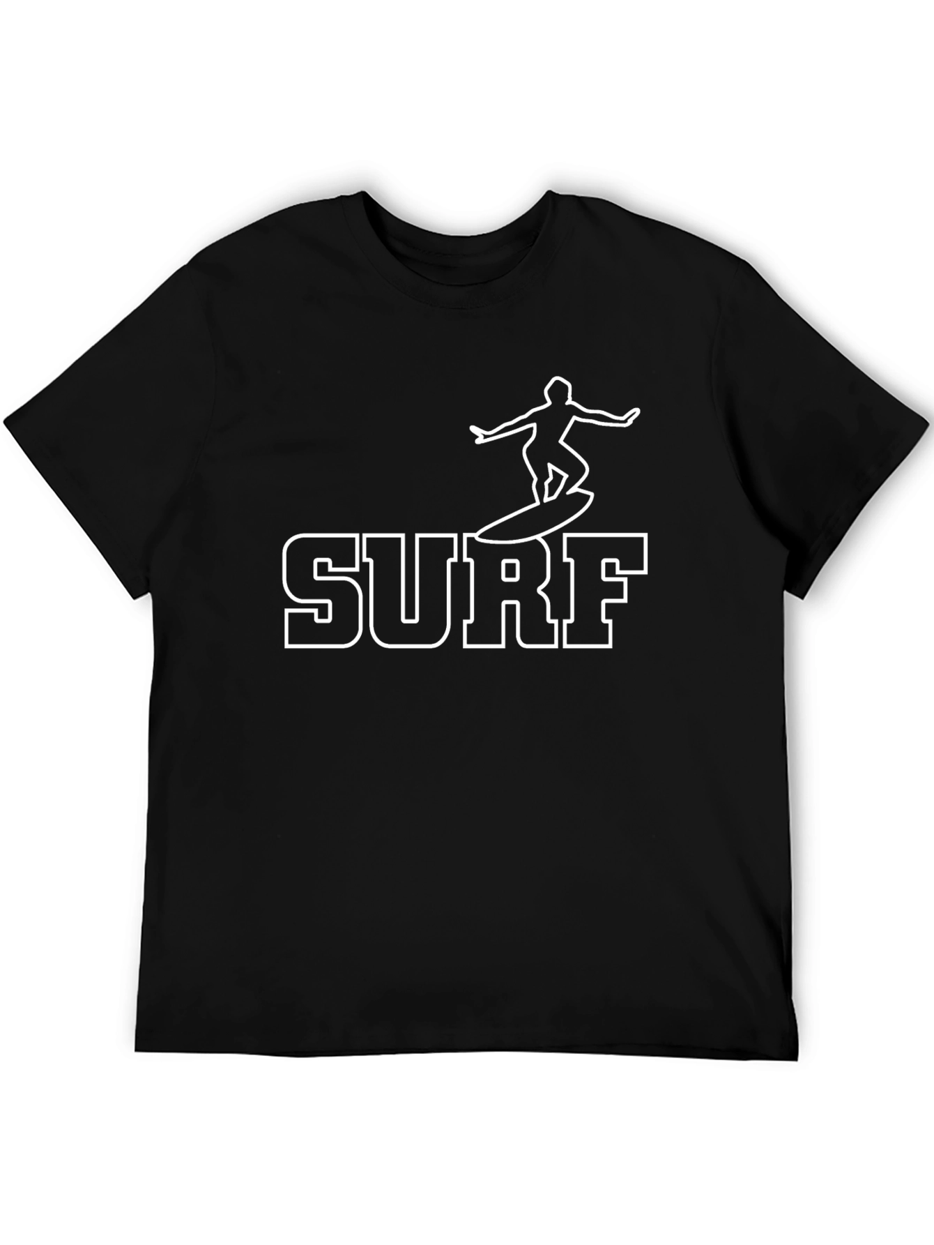 Surf Graphic T-Shirt - Black Cotton Tee