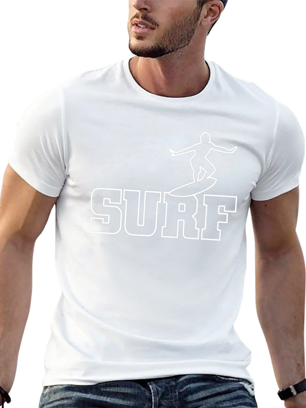 Surf Graphic T-Shirt - Black Cotton Tee