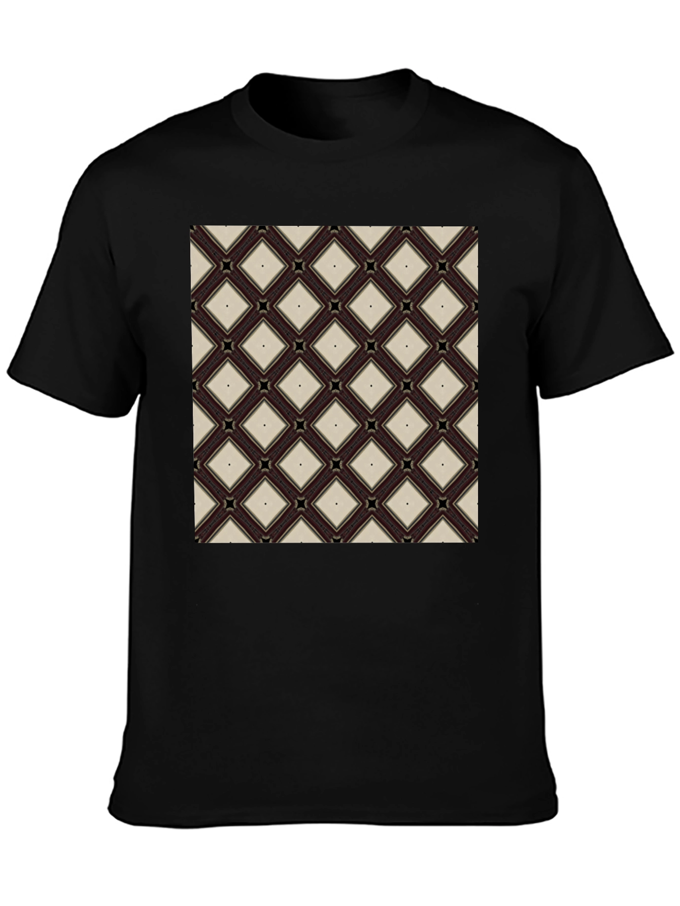 Diamond Pattern Tee - Modern Geometric Design