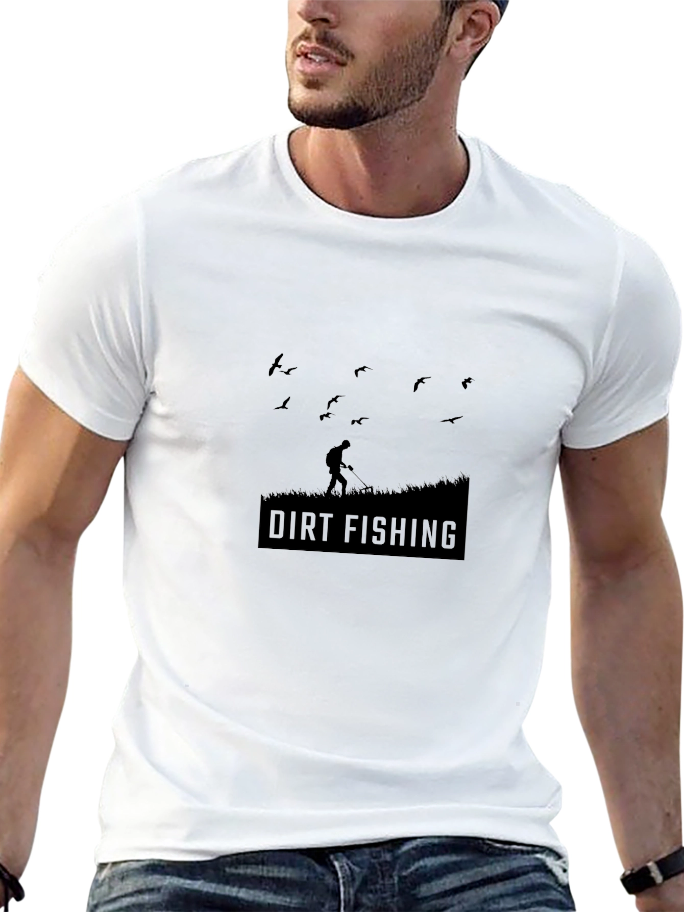 Dirt Fishing T-Shirt - Metal Detecting Humor Tee