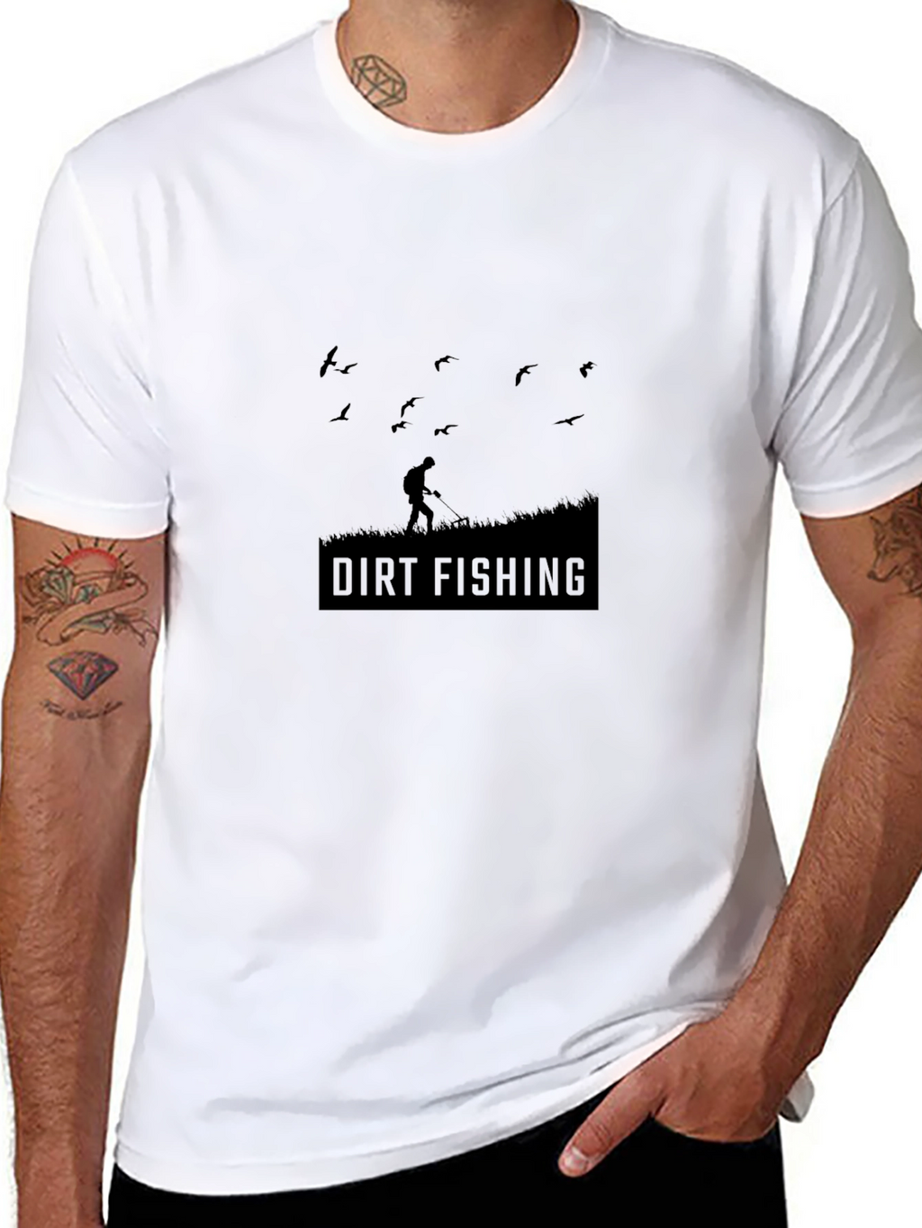 Dirt Fishing T-Shirt - Metal Detecting Humor Tee