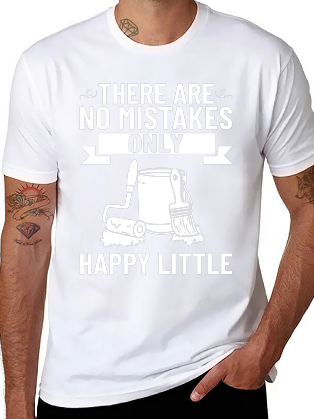 Funny Painting T-Shirt - Happy Little