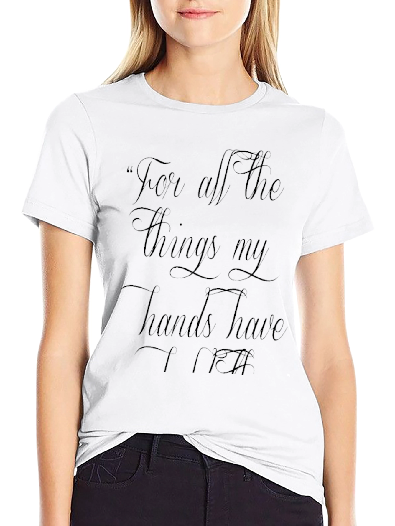 Motivational Script Black T-Shirt