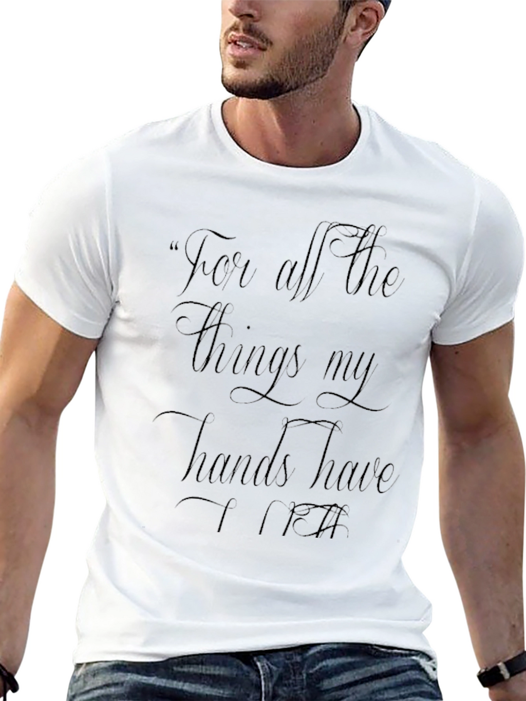 Motivational Script Black T-Shirt