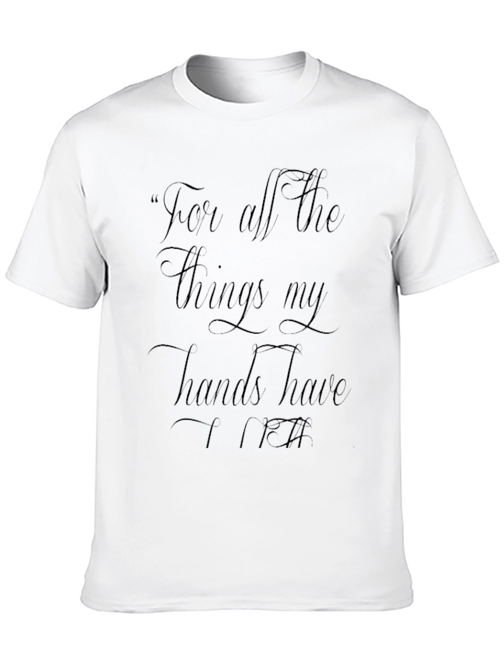 Motivational Script Black T-Shirt
