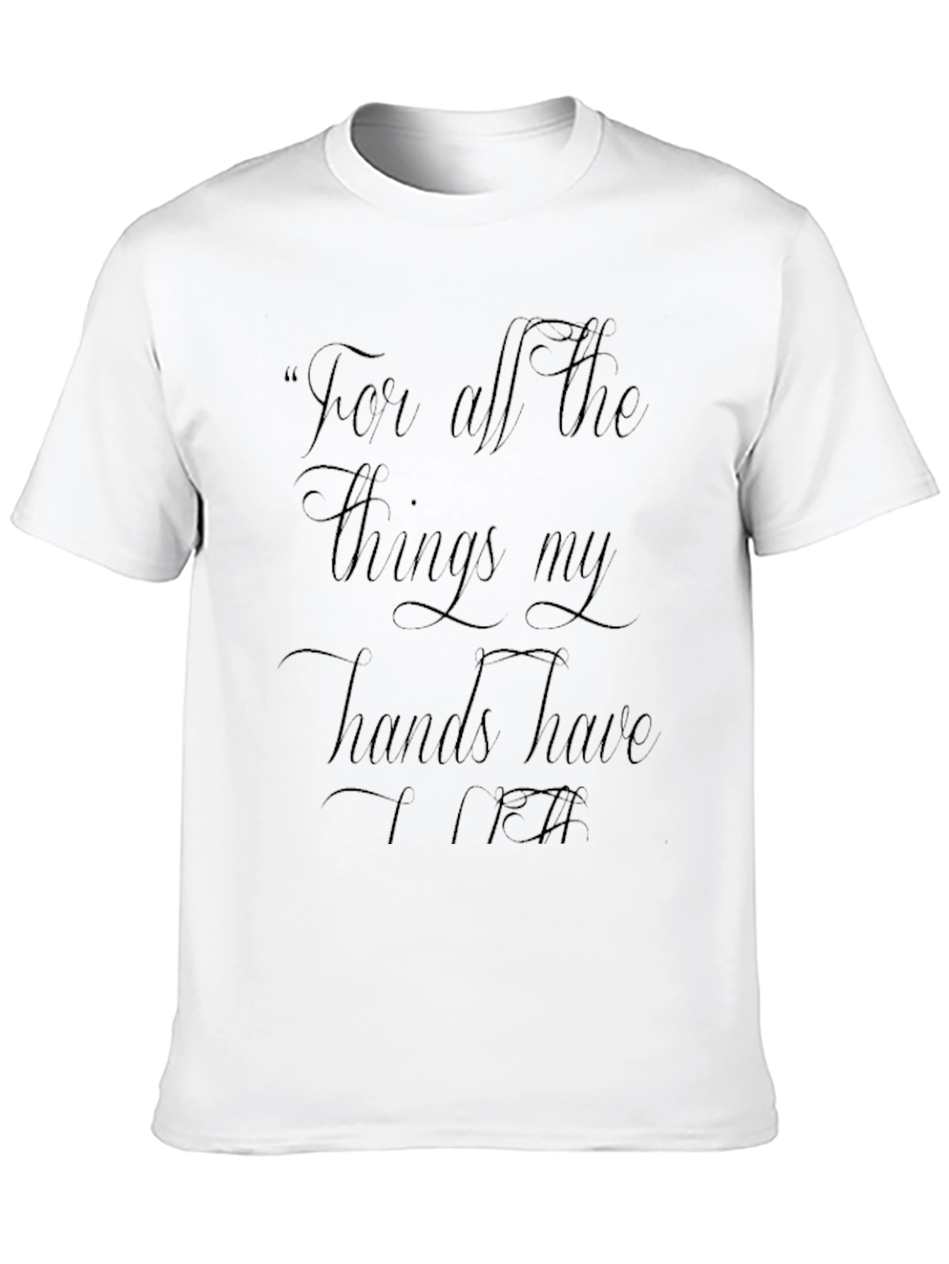 Motivational Script Black T-Shirt