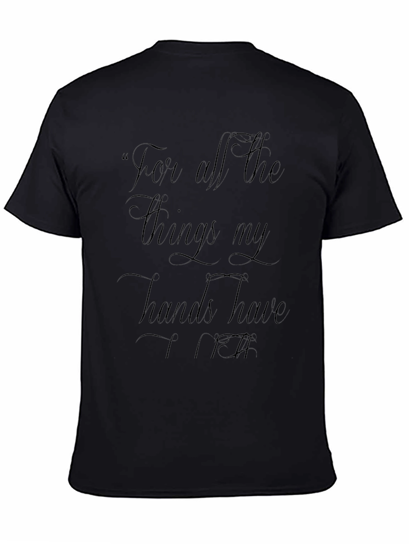 Motivational Script Black T-Shirt