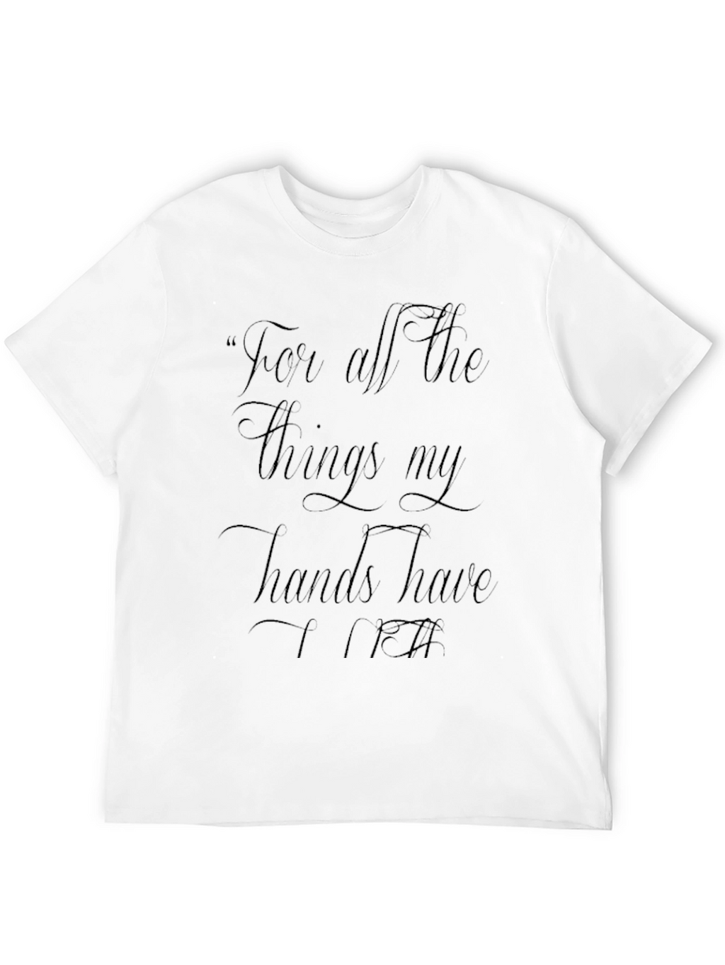 Motivational Script Black T-Shirt