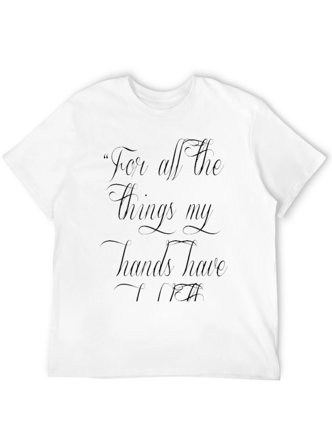 Motivational Script Black T-Shirt